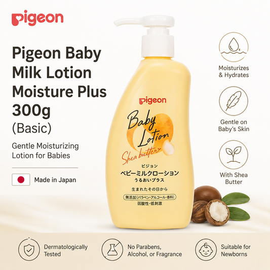 Pigeon Baby Milk Lotion Moisture Plus–Moisturizing Lotion for Babies |Japan