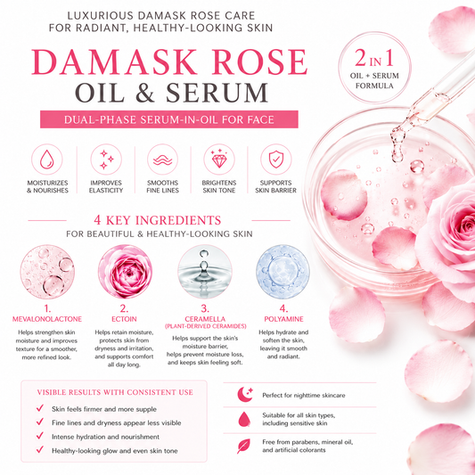 b.glen Damask Rose Oil & Serum Facial Moisturizing Skincare Japan New