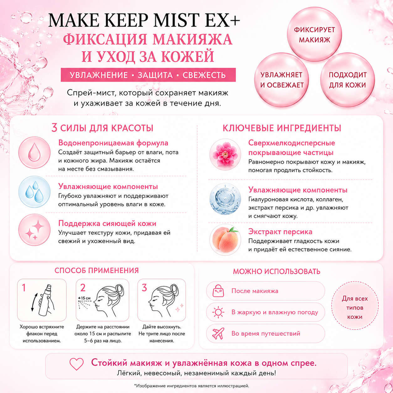 KOSE Make Keep Mist EX+ 80mL Waterproof Japan