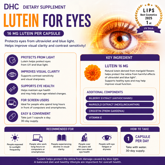 DHC Lutein Eye Support Supplement 30 Days Japan