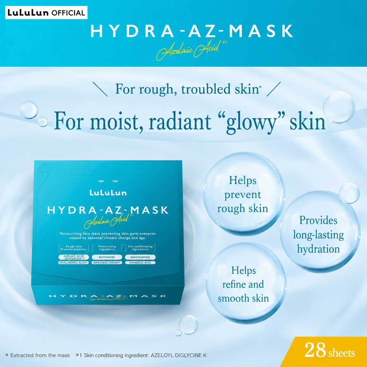LuLuLun HYDRA-AZ-MASK– Japanese Moisturizing Face Mask