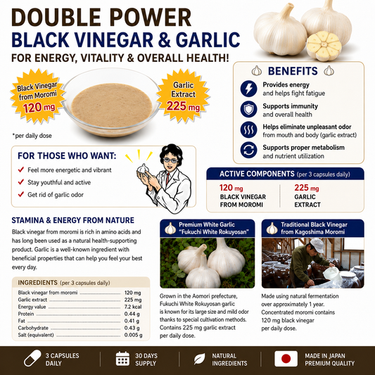 DHC Black Vinegar Moromi Garlic Energy Support Japan