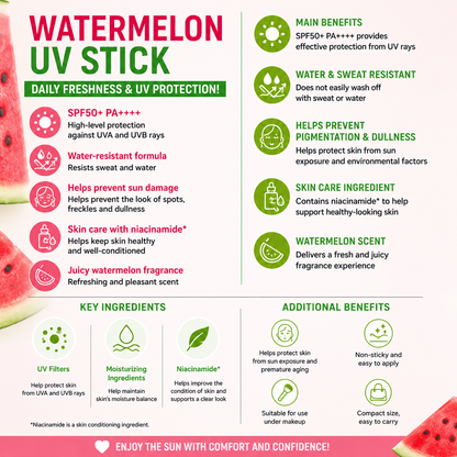 A’PIEU Juicy Pang UV Stick Watermelon SPF50+ PA++++ Made in Korea