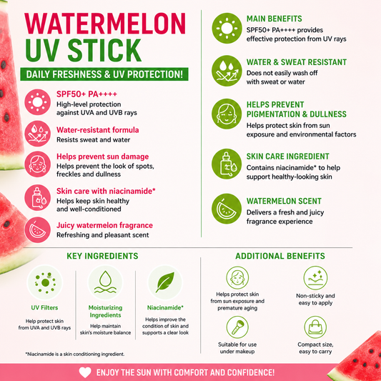 A’PIEU Juicy Pang UV Stick Watermelon SPF50+ PA++++ Made in Korea