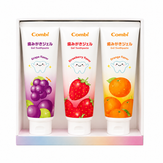 Combi teteo Fluoride + Xylitol Gel Toothpaste(3 Tubes Set)