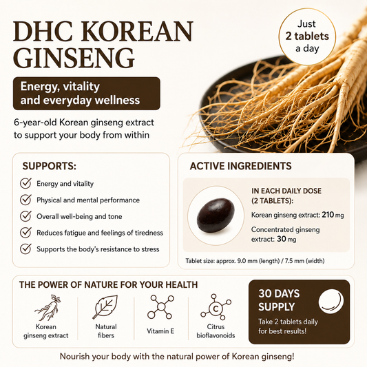 DHC Korean Red Ginseng Vitality & Wellness Support