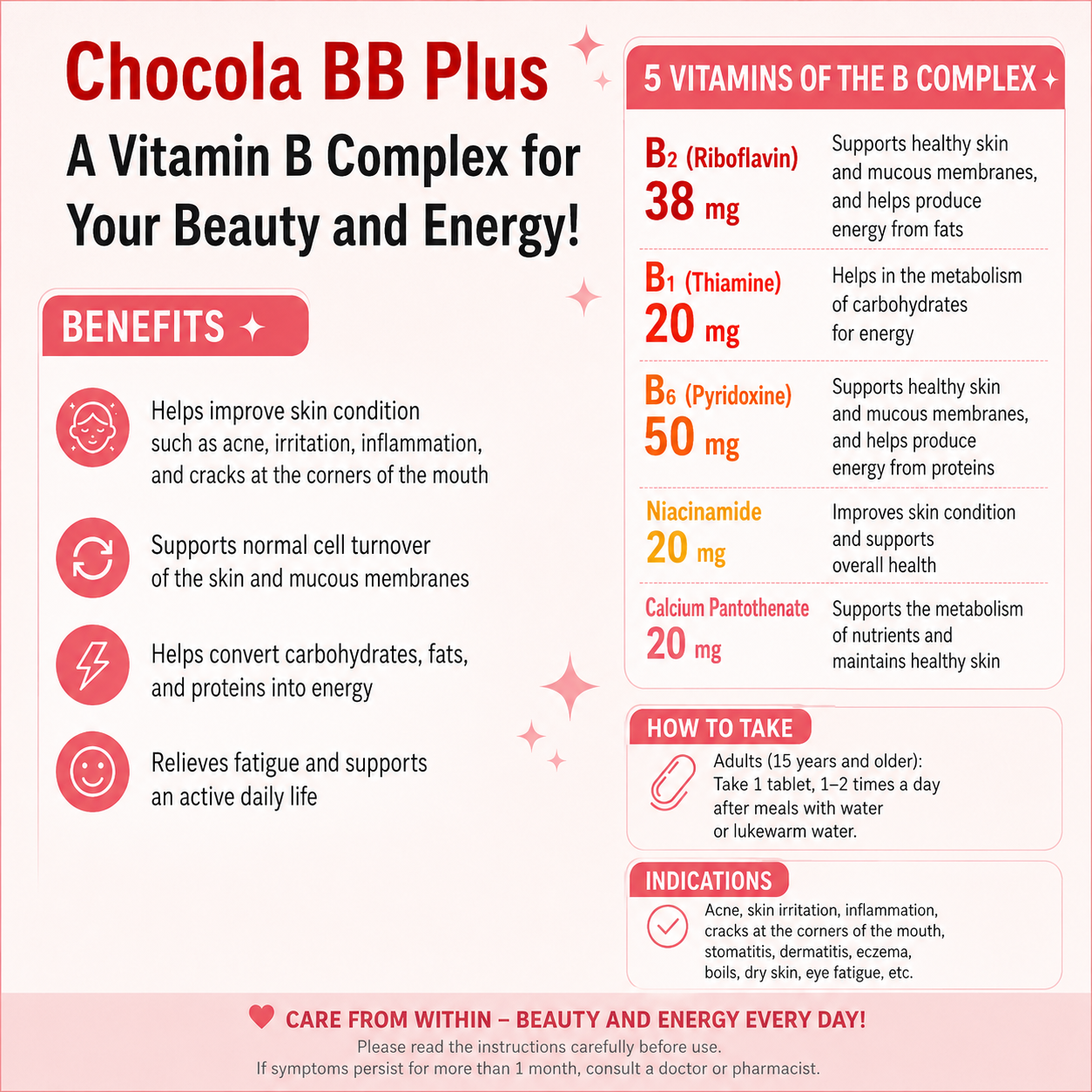 Chocola BB Plus 60 Tablets Vitamin B Complex Supplement Japan