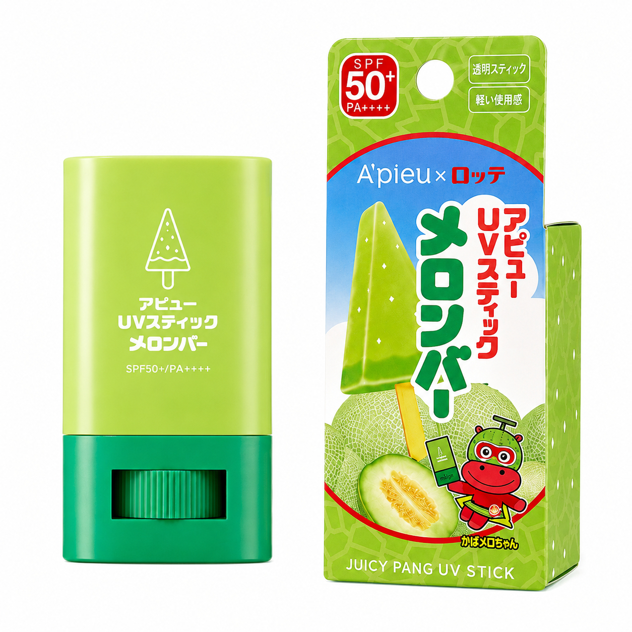 A’PIEU Juicy Pang UV Stick Melon SPF50+ PA++++ Sun Care Made in Korea