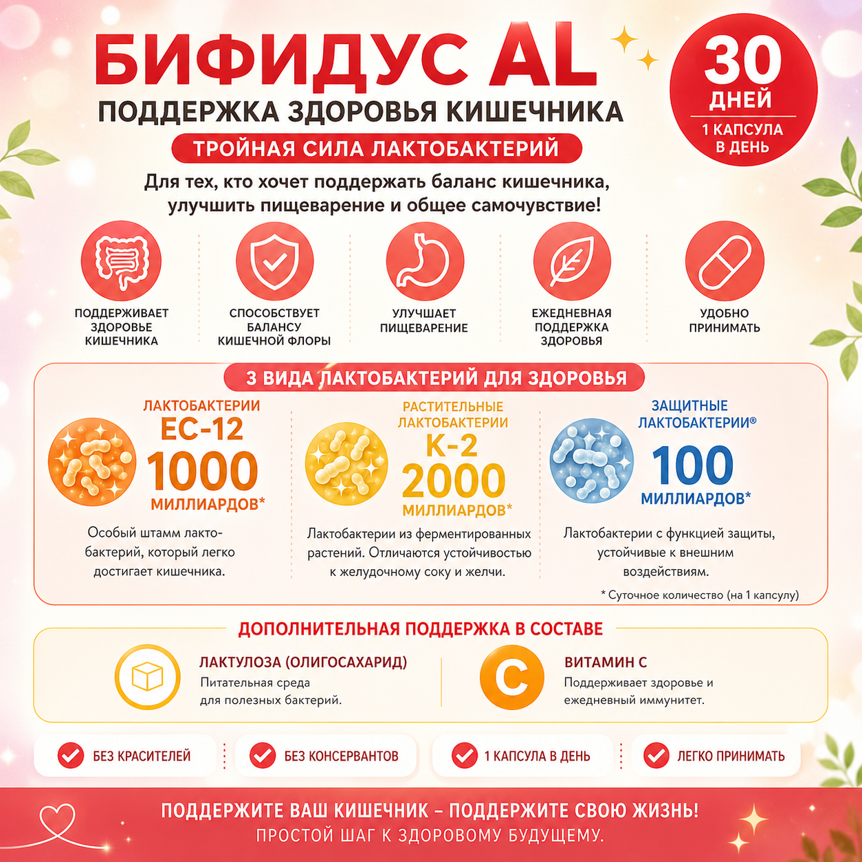 DHC Lactic Acid Bacteria AL 30 Days Triple Probiotic Supplement Japan