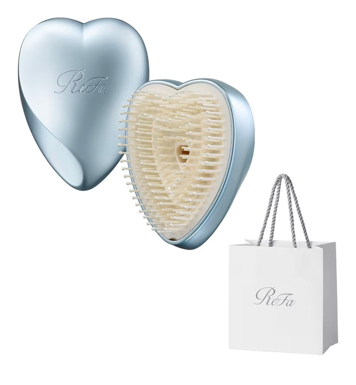 ReFa HEART BRUSH Mini Hair Brush with Protective Cover | Portable Scalp & Hair Care | Made in Japan