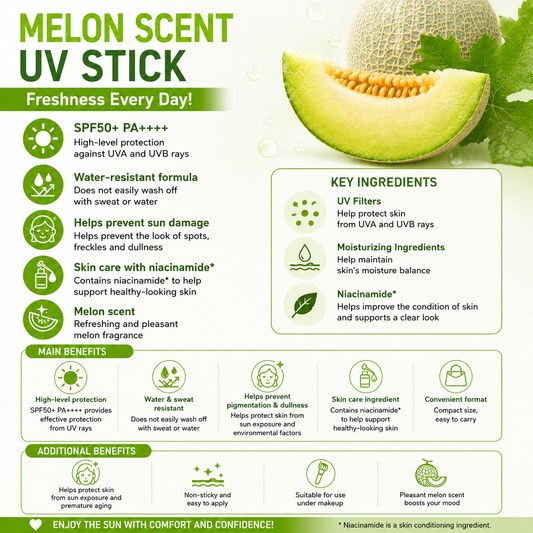 A’PIEU Juicy Pang UV Stick Melon SPF50+ PA++++ Sun Care Made in Korea