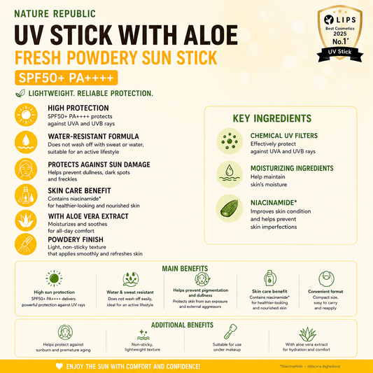 NATURE REPUBLIC California Aloe Fresh Powder Sun Stick SPF50+ PA++++
