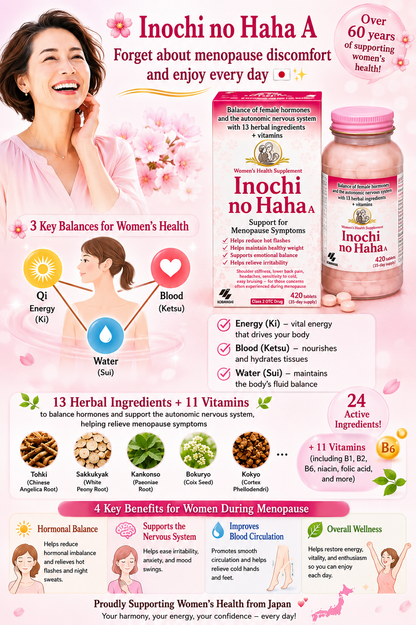 Kobayashi Inochi no Haha A 420 Tablets Women’s Menopause Support Japan