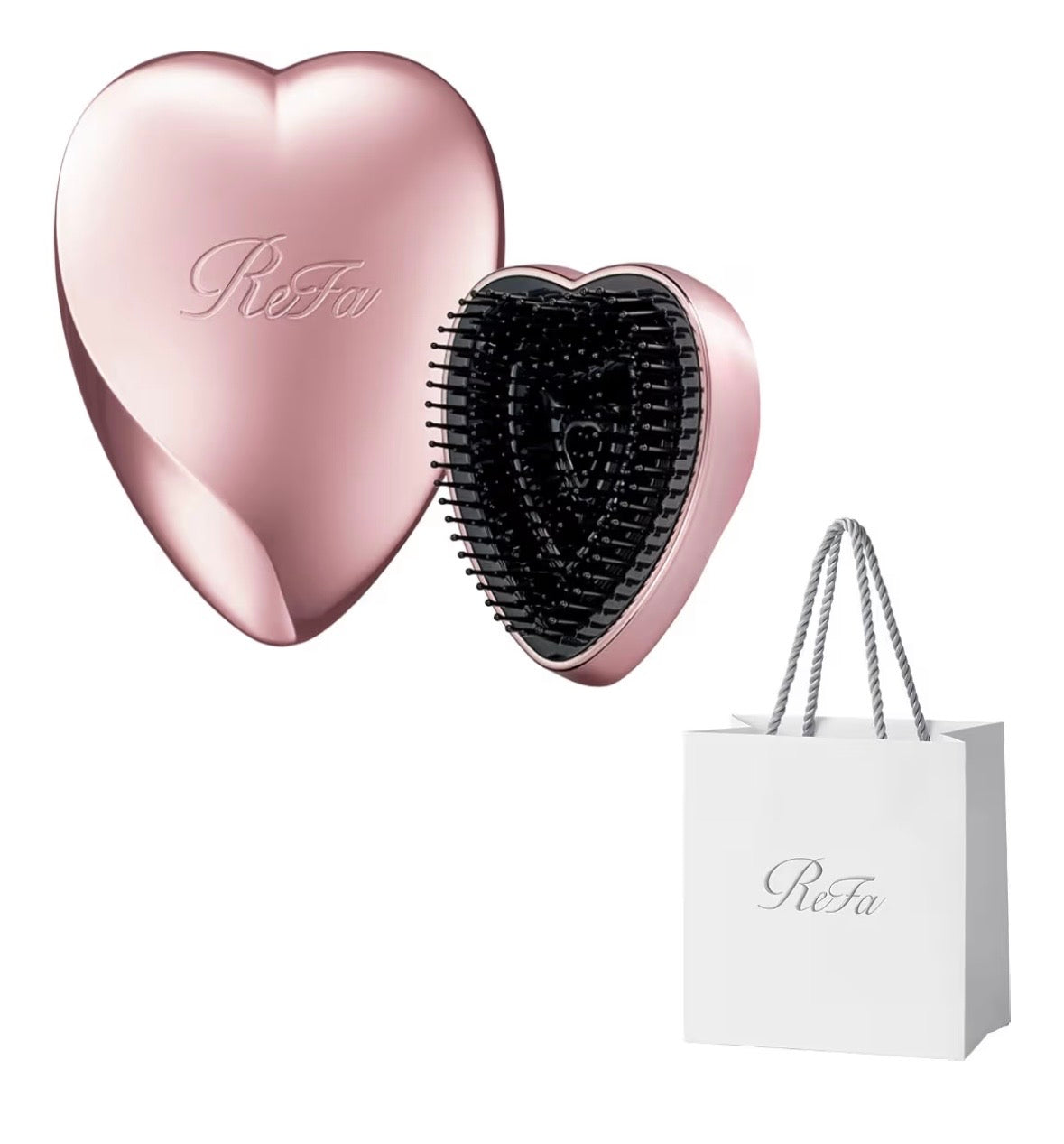 ReFa HEART BRUSH Mini Hair Brush with Protective Cover | Portable Scalp & Hair Care | Made in Japan