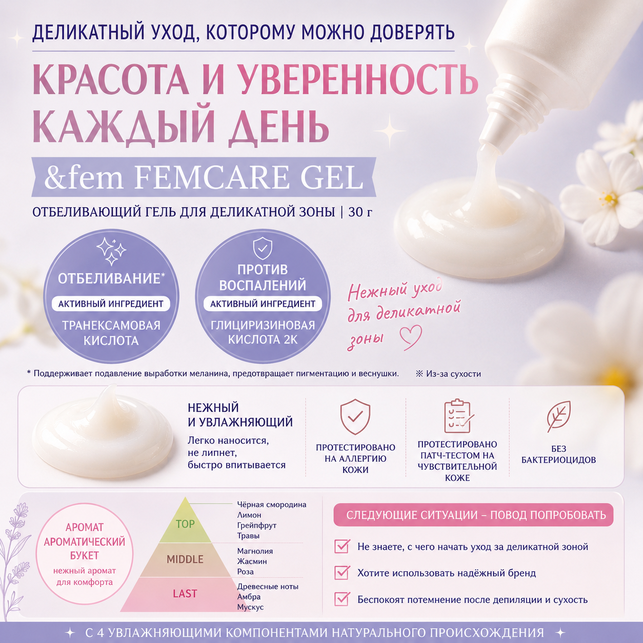 &fem Femcare Gel 30g Moisturizing Feminine Care Gel Japan